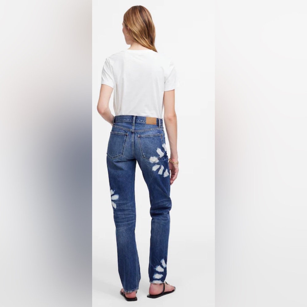 Madewell The Dean Easy Straight shibori wash Rigid Jeans size 30 brand new - Picture 7 of 17
